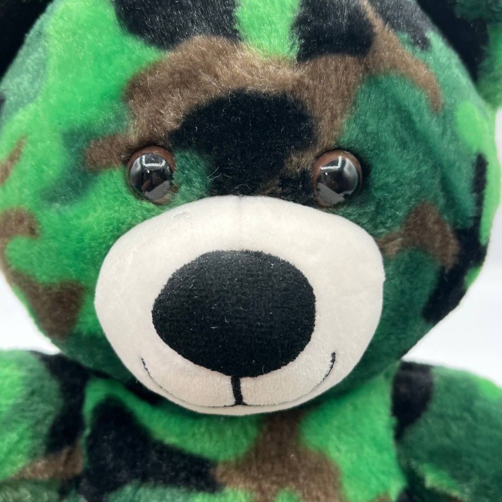 Build-A-Bear Workshop Camouflage Military Bear Stuffed Animal Plush 16" READ - Picture 3 of 6